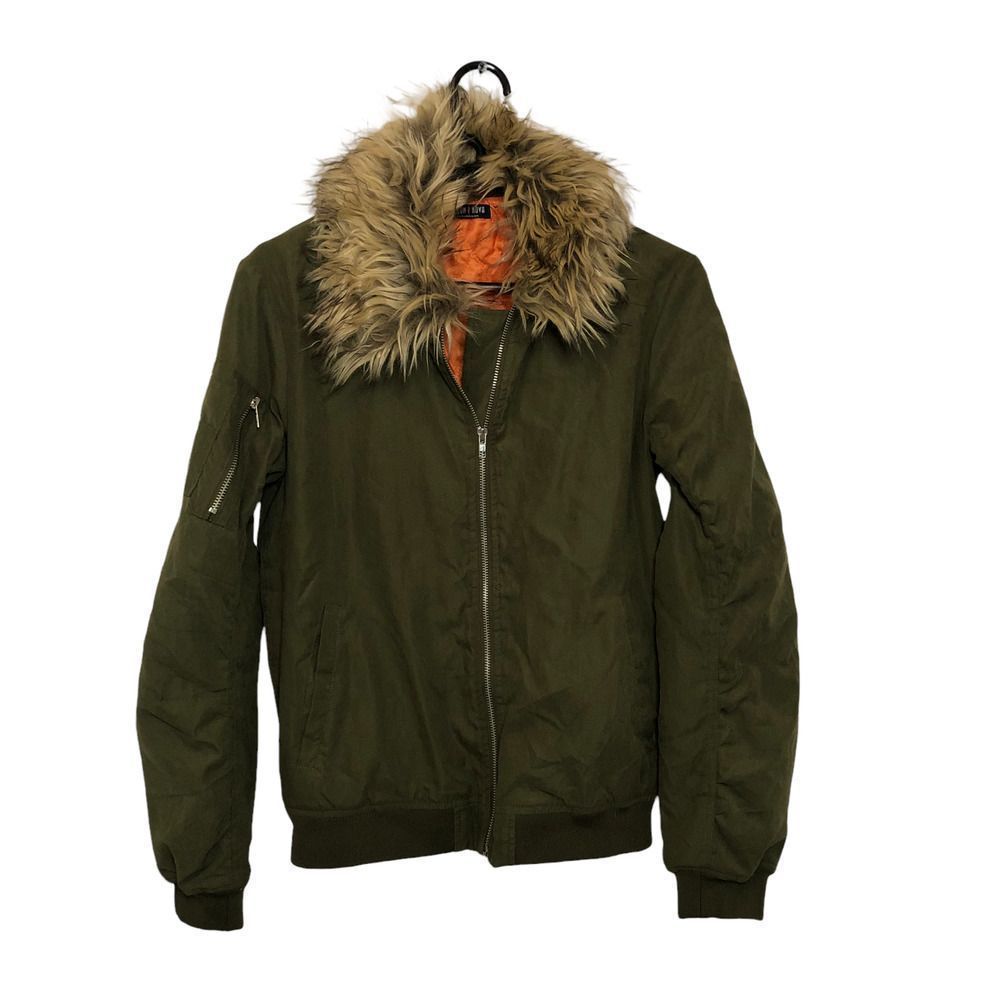 Fashion Nova Dark Green Bomber Jacket